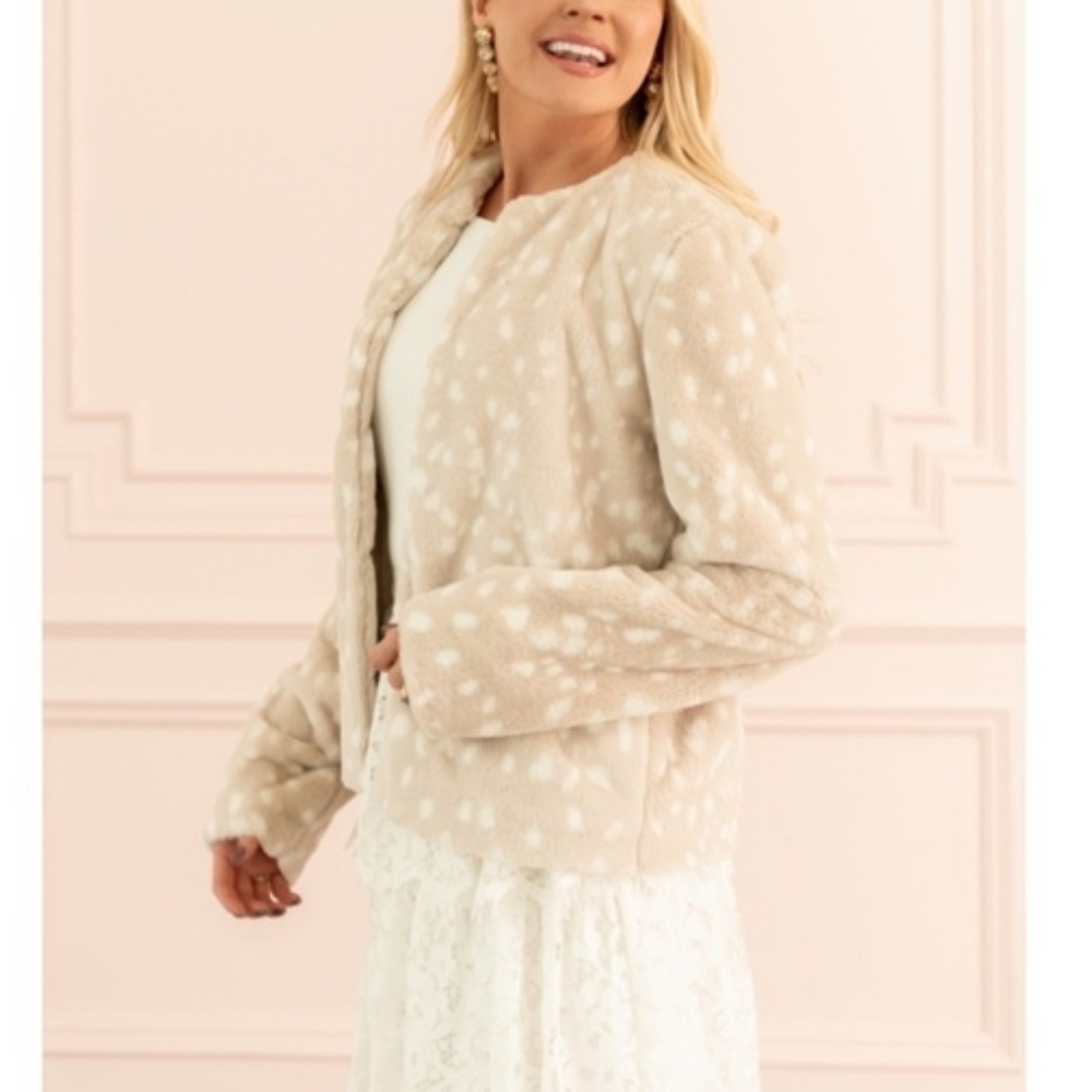 RACHEL PARCELL Super Soft Print Faux Fur Jacket XXL NEW!